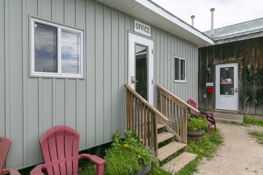 Auto Solve office entrance in Creemore — come on in