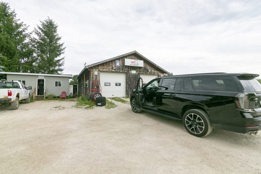 A customer SUV parked at the Auto Solve shop in Creemore