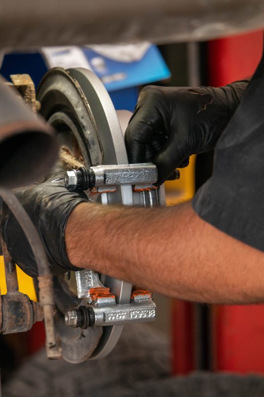 Installing brake caliper