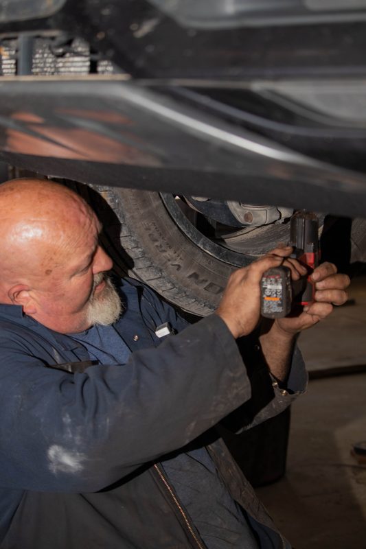 Impact driver under vehicle