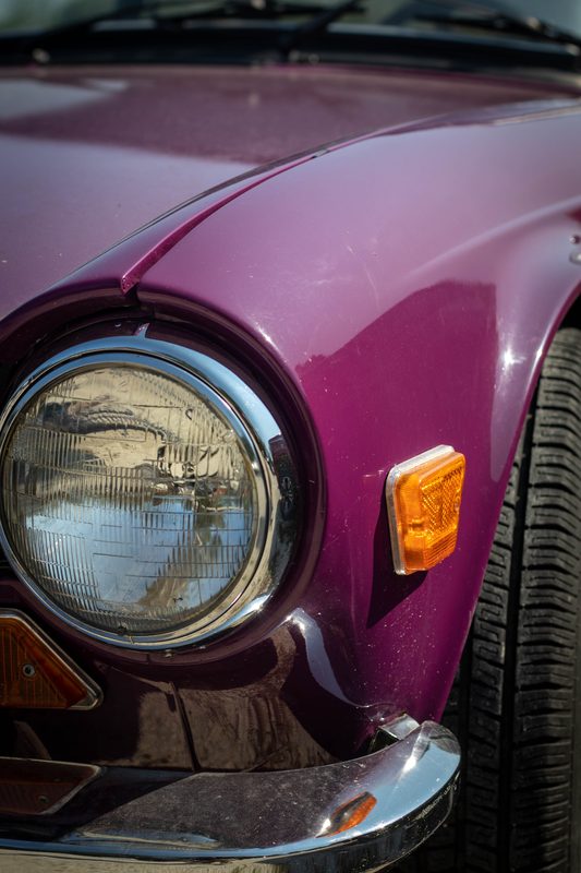 Classic car headlight detail